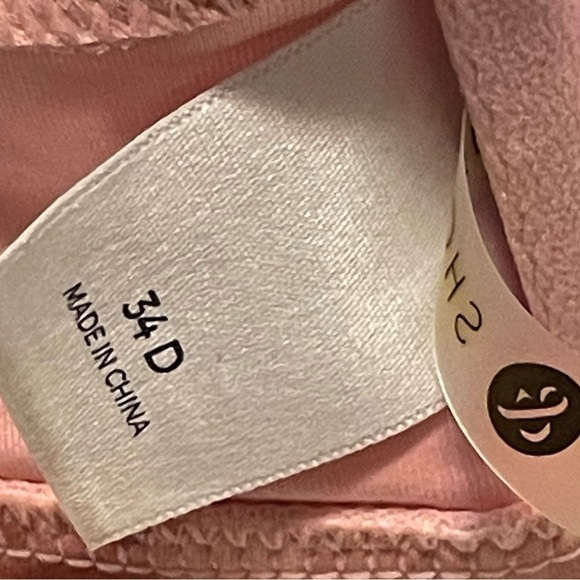 Shade & Shore Pink Tie Dye Tie Dip Crochet Bikini Size 34D - Picture 6 of 6